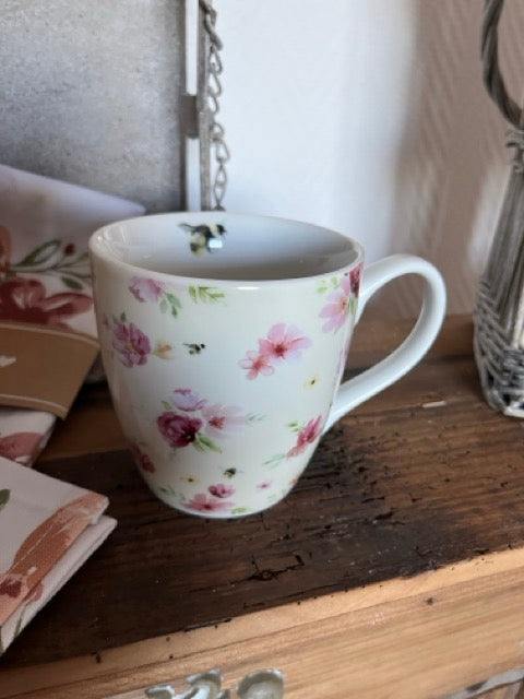 Tasse - Jumbobecher floral, 480 ml Porzellan, mehrfarbig