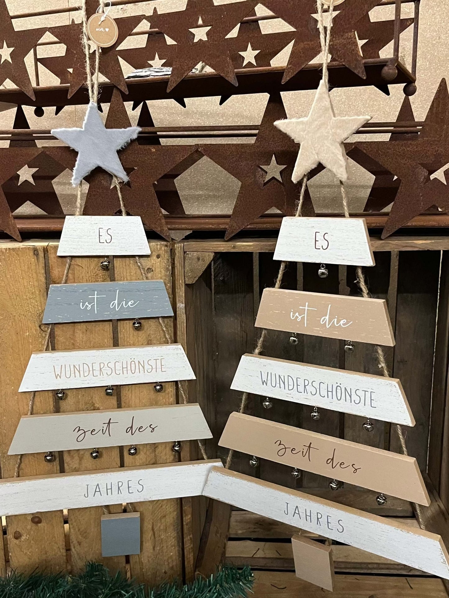 Schild - Dekorativer Baum aus Holz zum hängen, L: 60 cm