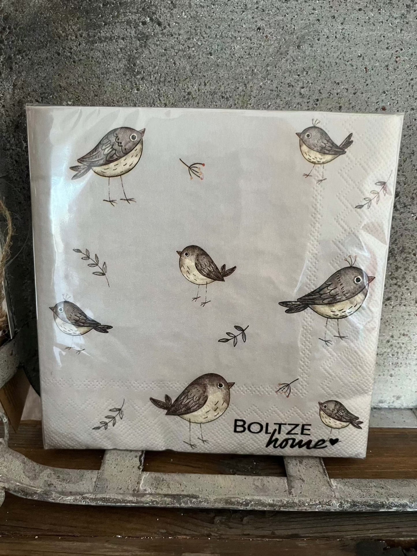 Servietten Vogel Wrennie - drei Designs, 20 Stück/Paket