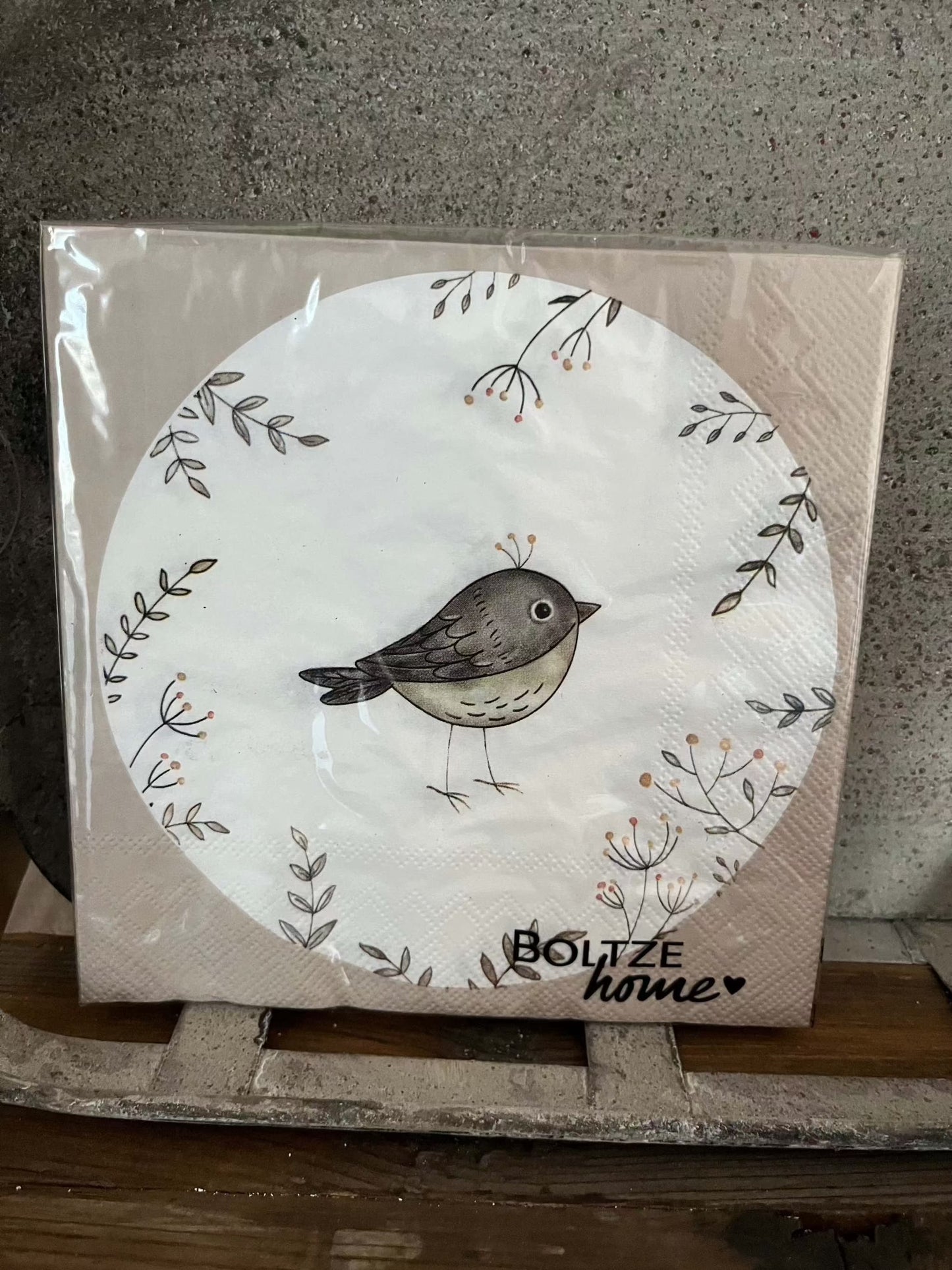 Servietten Vogel Wrennie - drei Designs, 20 Stück/Paket