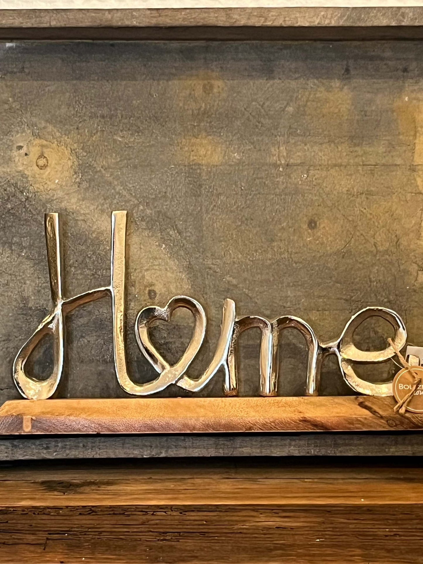 Schriftzug Home / Love - Aufsteller aus Mangoholz, Größe H17cm, B5cm