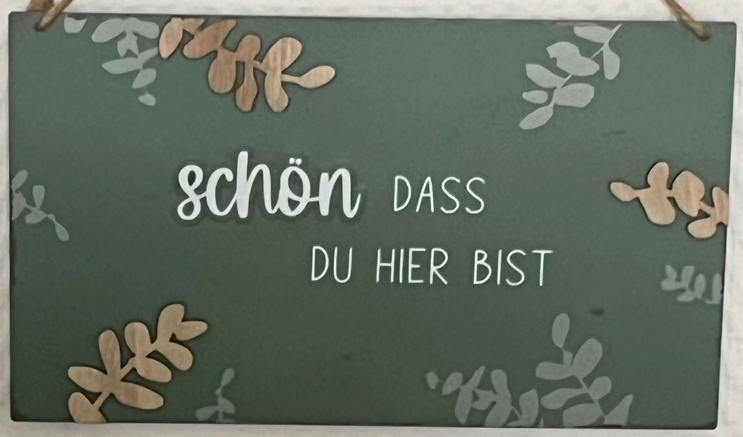 Schild - Metall, 3Designs, ca: L28cm-H16cm, mit Juteband