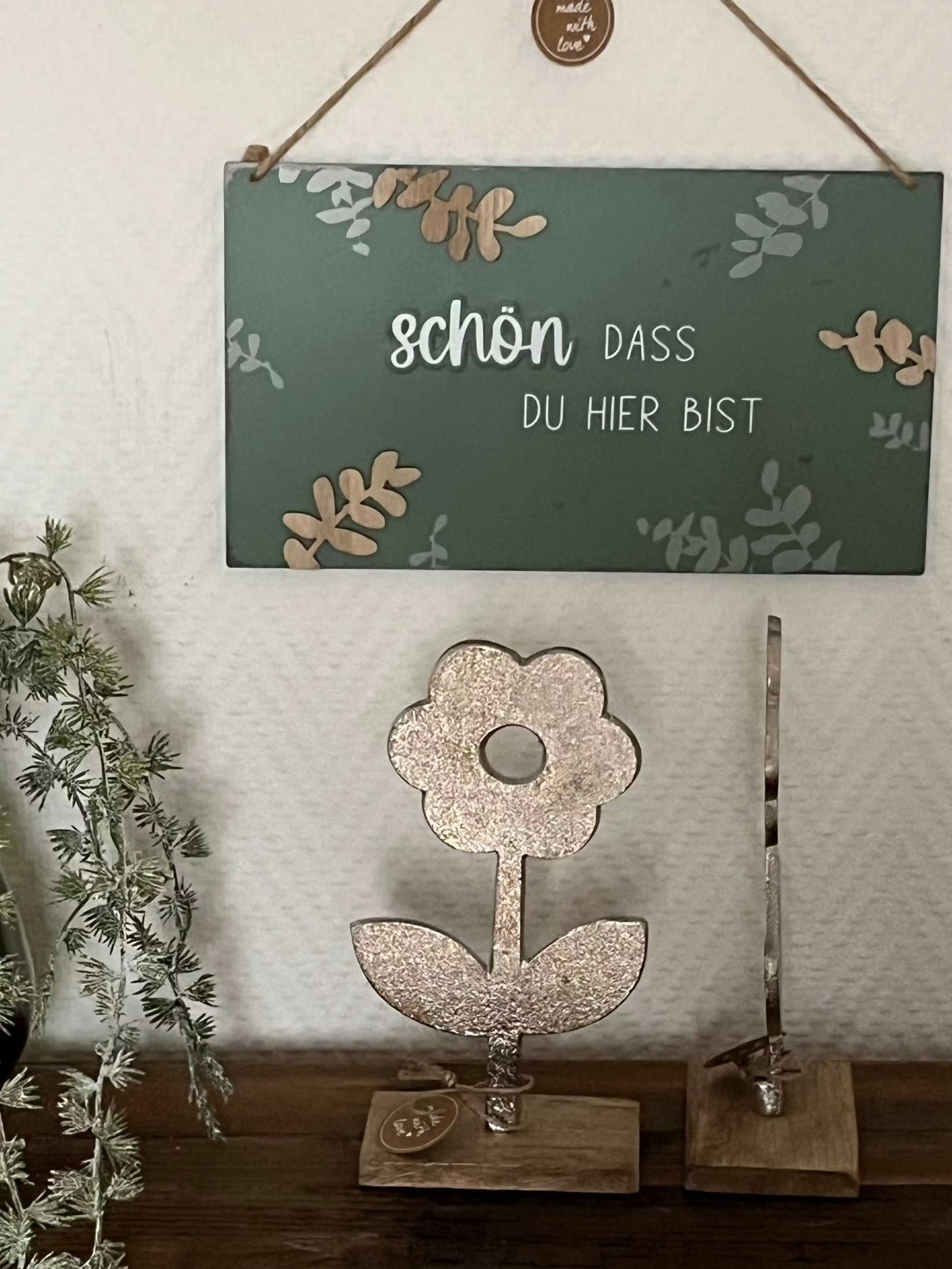 Blume - Aluminium, silber, Dekoaufsteller: ca. H20 cm