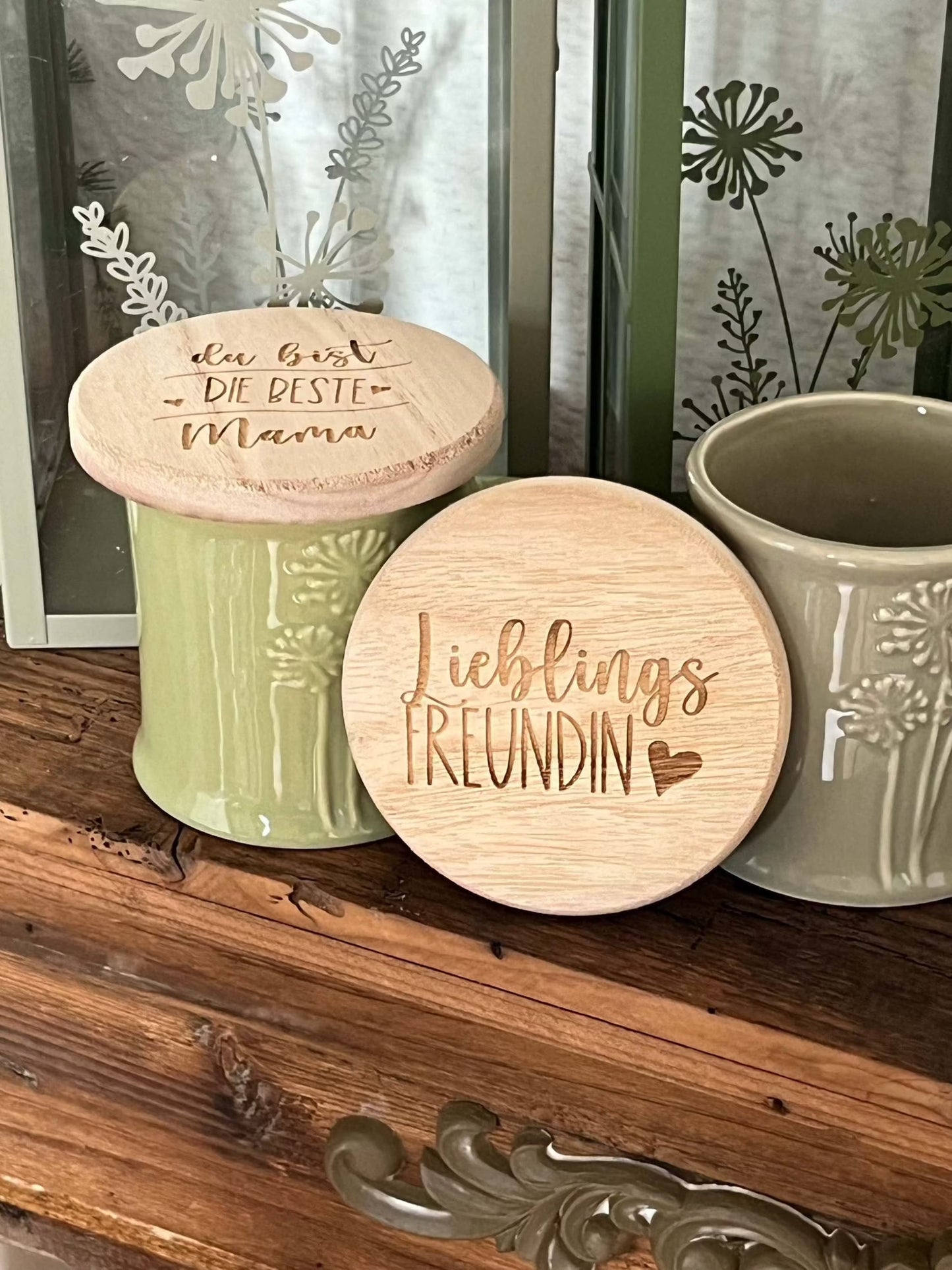 Untersetzer - Gartenparty,Holzuntersetzer für jede Party