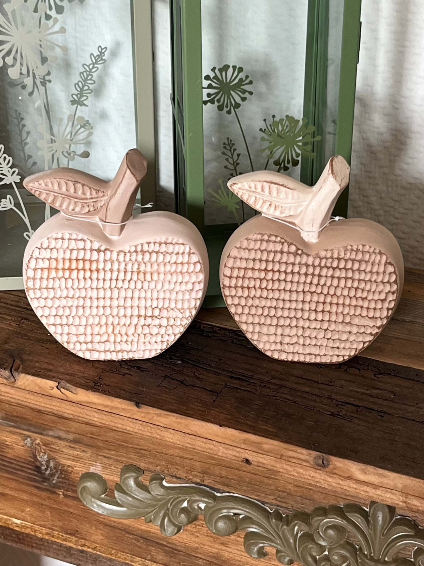 Apfel - Keramikaufsteller zur Deko, 2 Farben, ca: H12cm