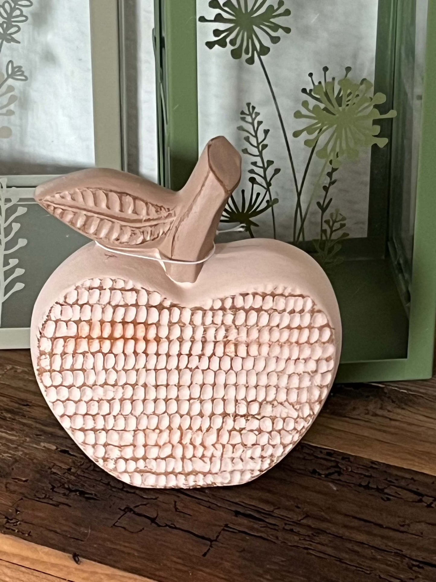 Apfel - Keramikaufsteller zur Deko, 2 Farben, ca: H12cm