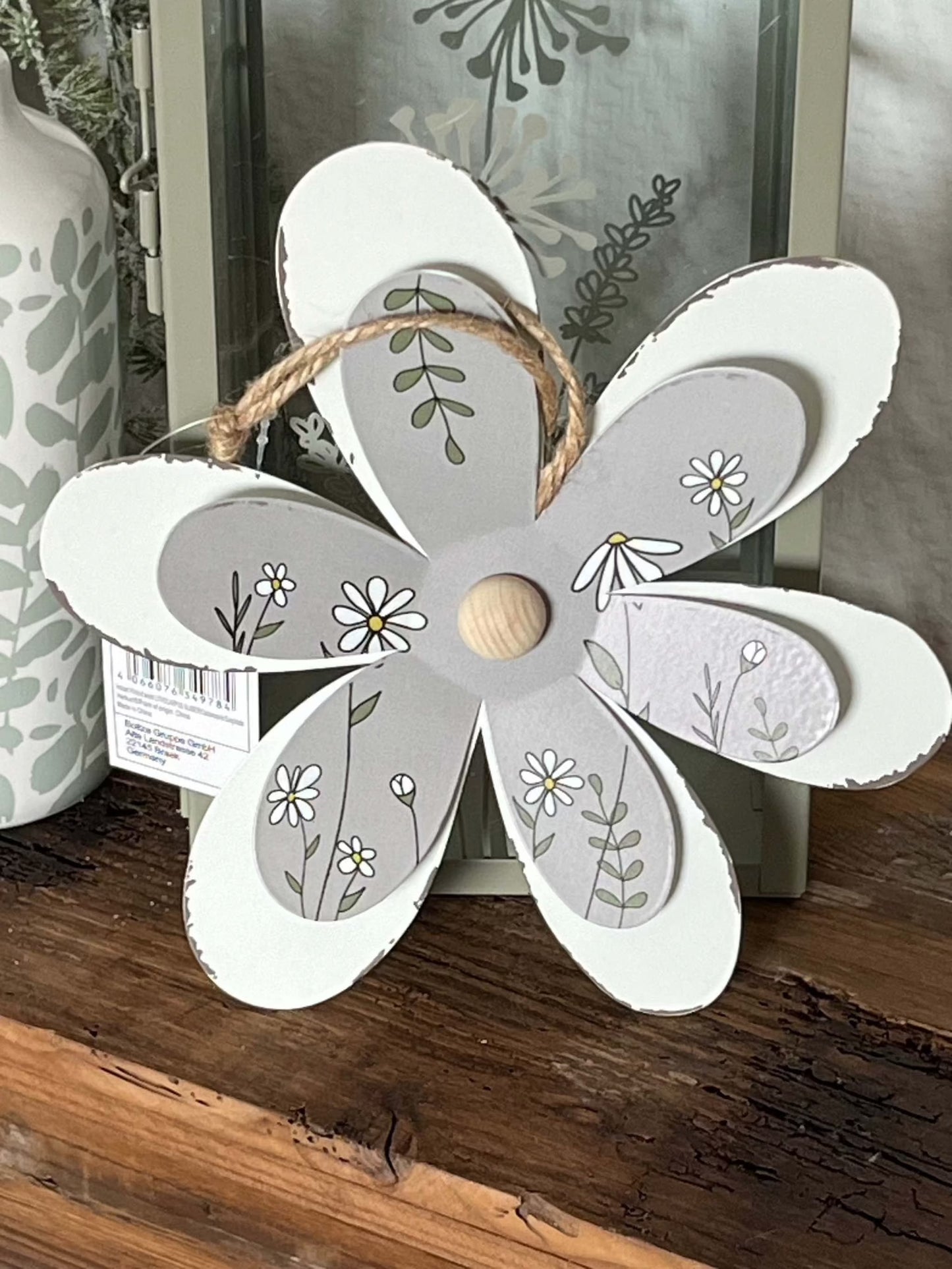 Anhänger - Deko Blüte Blech, 4 Designs, Größe: ca. D20cm