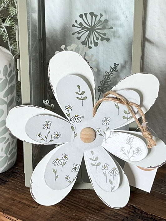 Anhänger - Deko Blüte Blech, 4 Designs, Größe: ca. D20cm