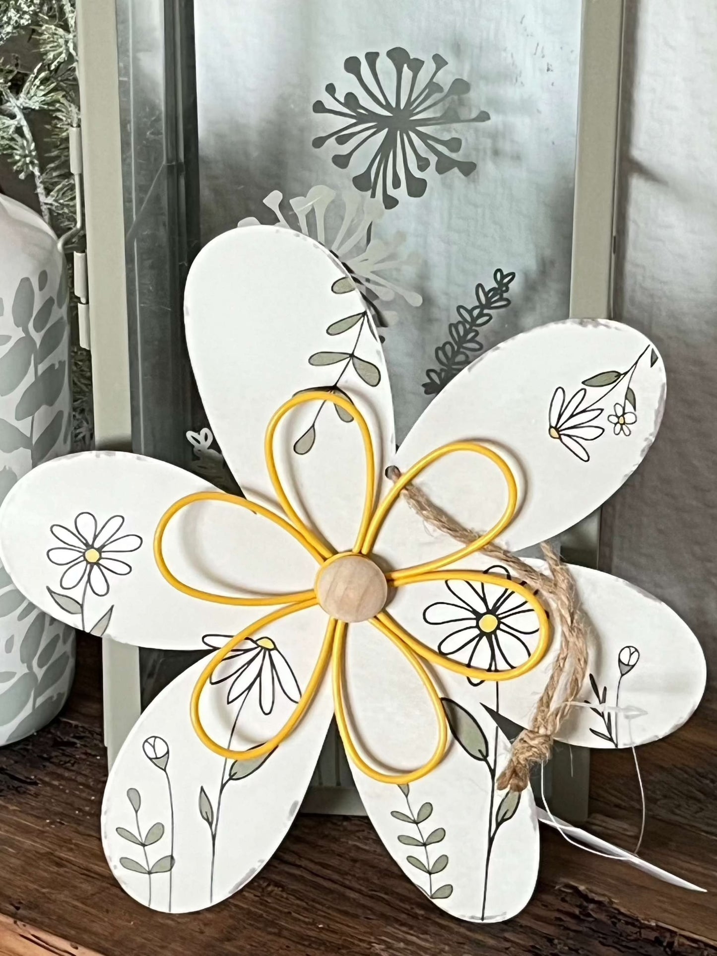 Anhänger - Deko Blüte Blech, 4 Designs, Größe: ca. D20cm
