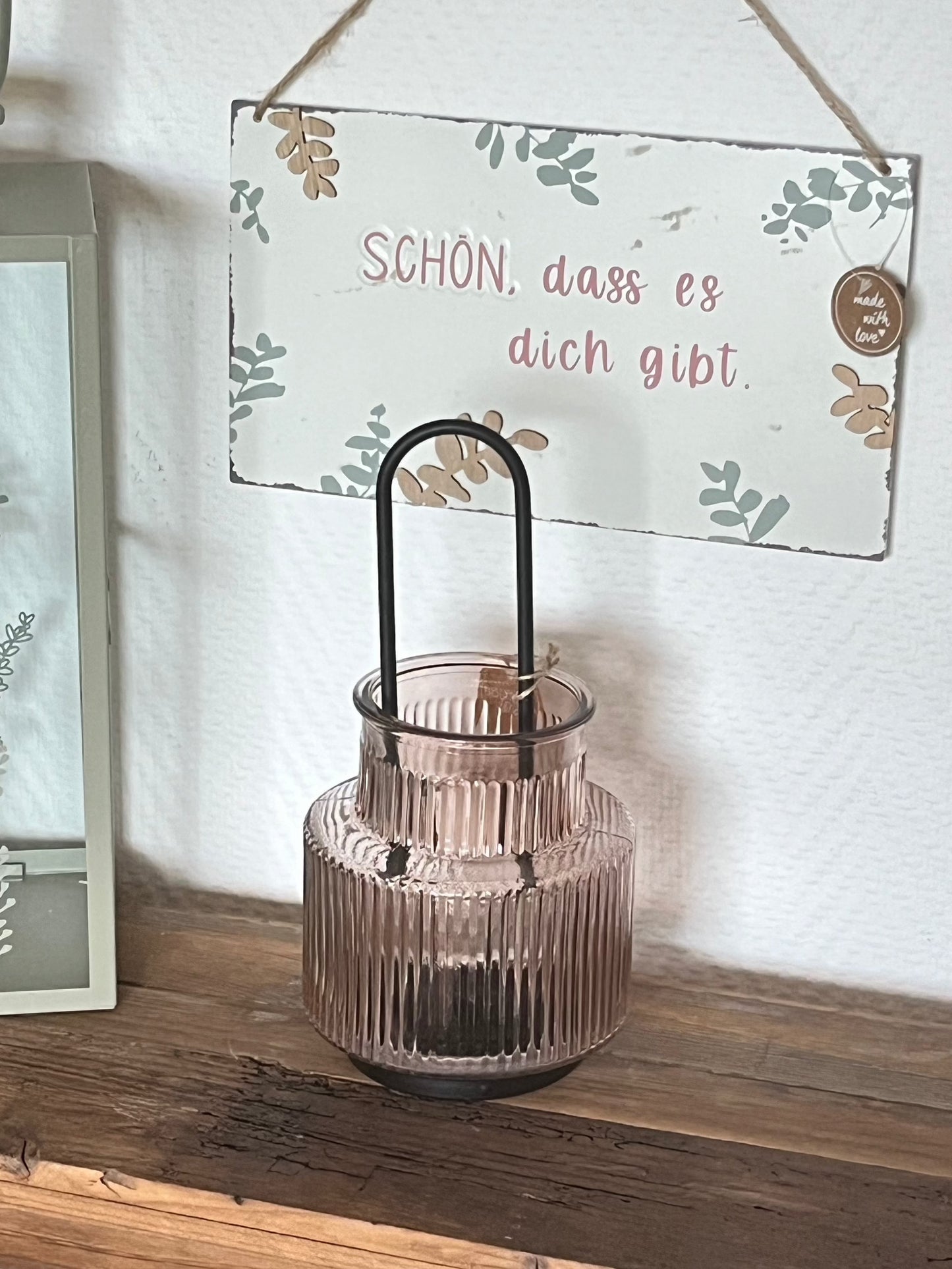 Windlicht - Teelichthalter, 2 Farben, ca.H25,5 cm Glas