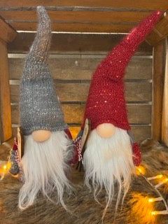 Wichtel - Pauly, rot oder grau, Polyester, ca. H36cm