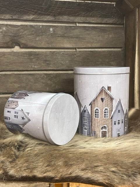 Vorratsdose - Haus Set/Einzeln, Rundumdruck, ca.H13-16cm