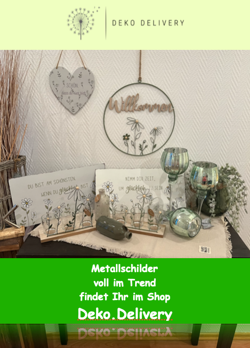 Einzigartige Metallschilder für Ihr Zuhause