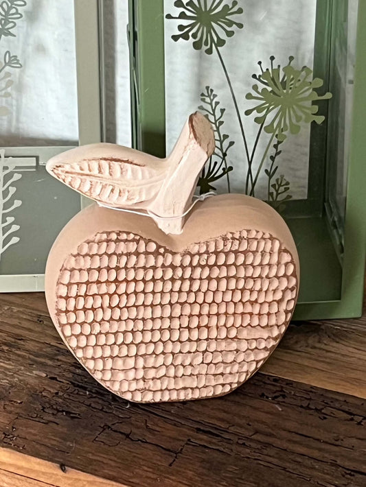 Apfel -  Keramikaufsteller zur Deko, 2 Farben, ca: H12cm