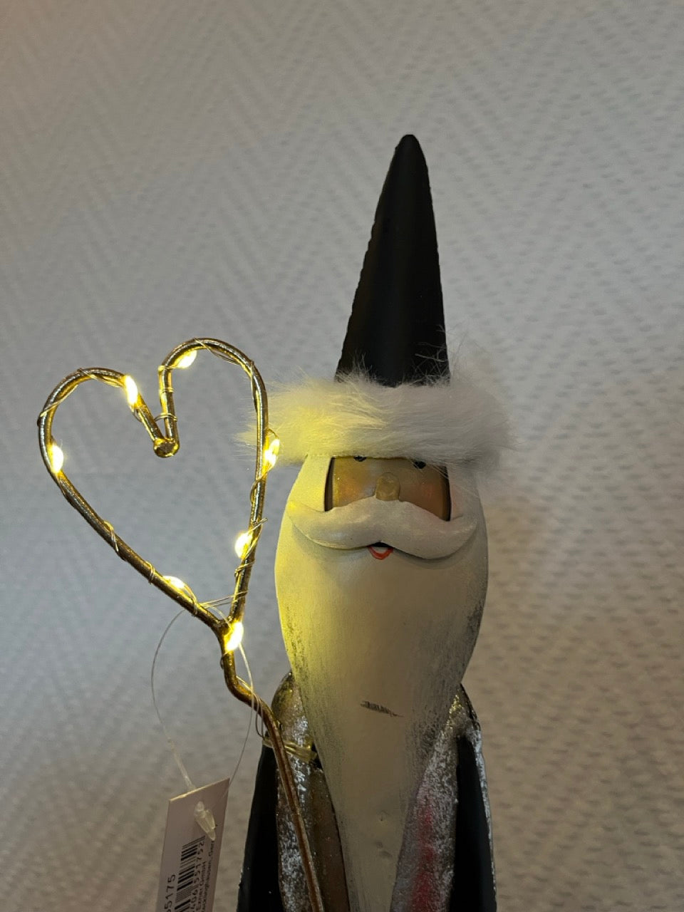 LED Weihnachtsmann schwarz - 2 Größen